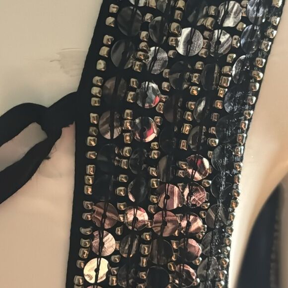 Guess black  Beaded silk vibes  blouse - Picture 9 of 11